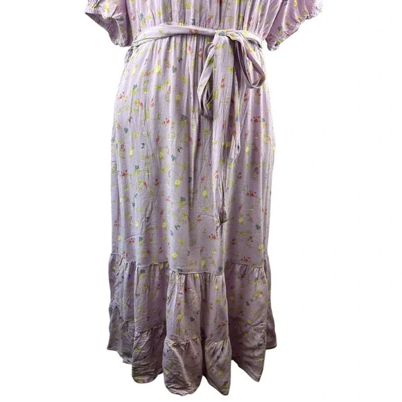 Matilda Jane Enchanted Garden Lavender Artist Floral Tiered Maxi Dress Size XXL - Picture 6 of 14
